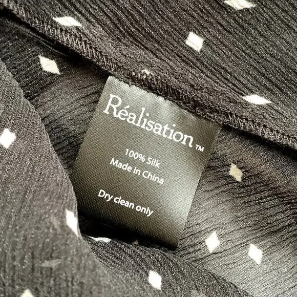 NWT Realisation Lila Silk Polka Dot Short Sleeve Bias Slip Maxi Dress Celestial - Picture 14 of 16